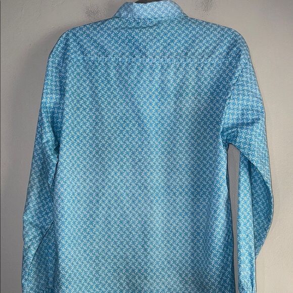 Tommy Hilfiger Blue Casual Button Down Shirt - Picture 8 of 10